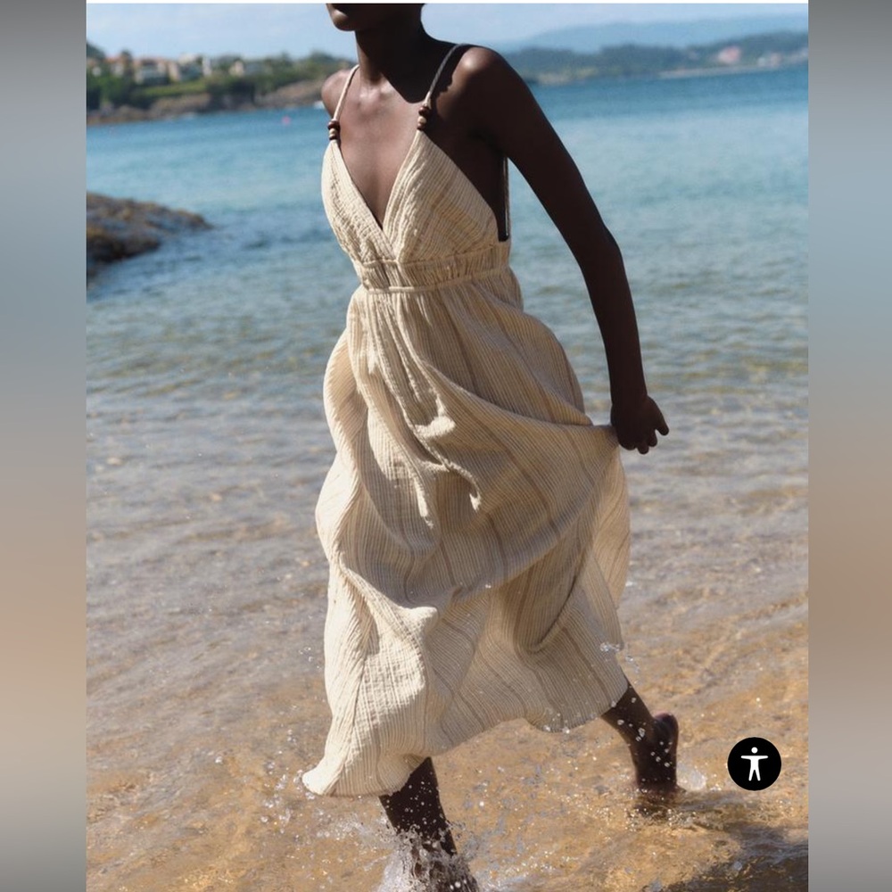 Zara Striped Midi Dress